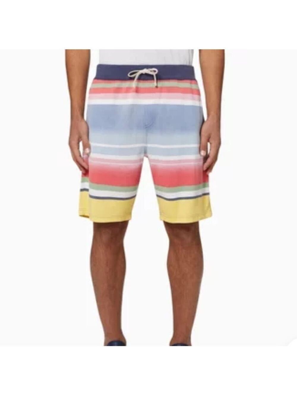 Polo Ralph Lauren Striped Sunset Hued Mesh Cotton Shorts Size M Preowned EUC